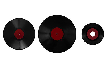 Image showing Size comparison of recording media