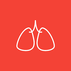 Image showing Lungs line icon.