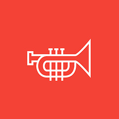 Image showing Trumpet line icon.