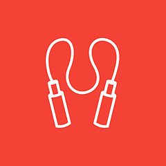 Image showing Jumping rope line icon.
