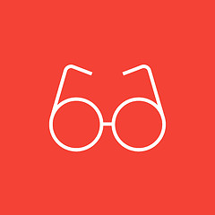 Image showing Eyeglasses line icon.