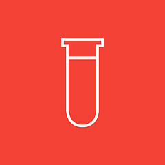 Image showing Test tube line icon.