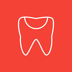 Image showing Tooth decay line icon.