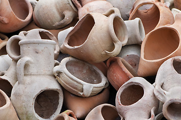 Image showing Broken amphoras