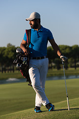 Image showing golfer  portrait at golf  course