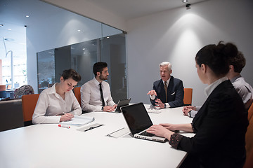 Image showing business people group brainstorming on meeting