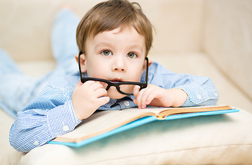 Image showing Little child with book