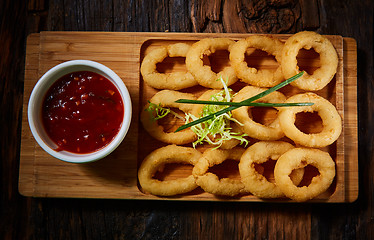Image showing Homemade Crunchy Fried Onion Rings