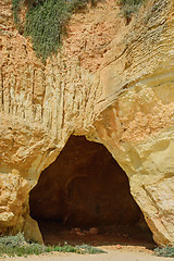 Image showing Rock and cave praia da Rocha, Algarve, Portugal