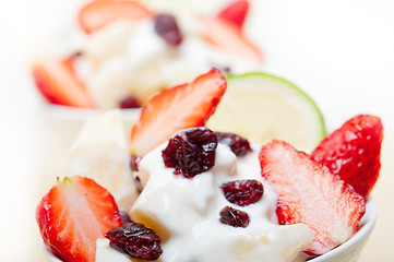 Image showing fruit and yogurt salad healthy breakfast