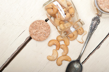 Image showing cashew nuts on a glass jar 