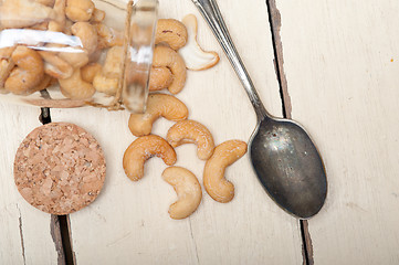 Image showing cashew nuts on a glass jar 