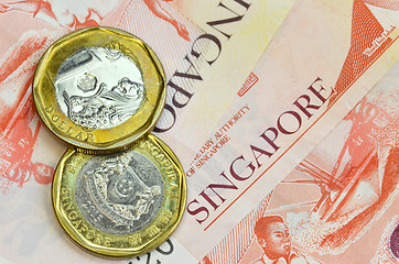 Image showing Singapore money on white background