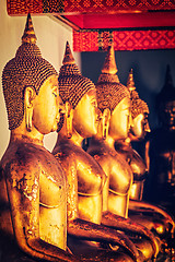 Image showing Sitting Buddha statues, Thailand