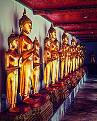 Image showing Sitting Buddha statues, Thailand