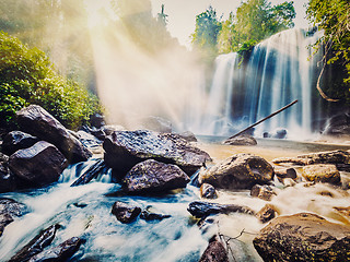 Image showing Tropical waterfall