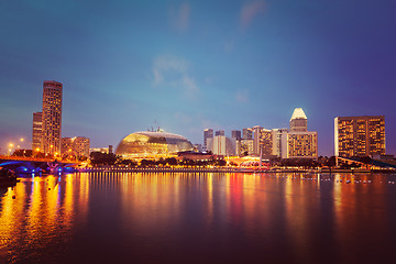 Image showing Singapore cityscape night