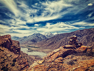 Image showing Spiti valley in Himalayas