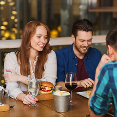 Image showing friends at restaurant having dinner