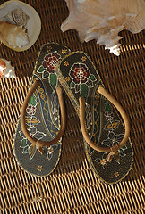 Image showing Tropical Sandals