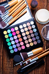 Image showing Various makeup products 