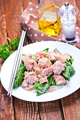 Image showing salad with tuna