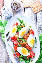 Image showing salad with egg