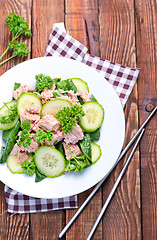 Image showing salad with tuna