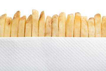 Image showing French fries and paper napkin