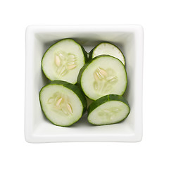 Image showing Sliced cucumber