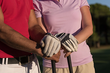 Image showing portrait of couple on golf course