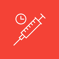 Image showing Syringe line icon.