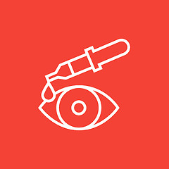 Image showing Pipette and eye line icon.