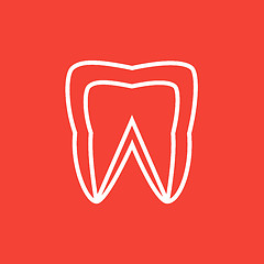 Image showing Molar tooth line icon.