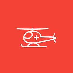 Image showing Air ambulance line icon.