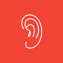 Image showing Human ear line icon.