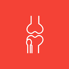 Image showing Knee joint line icon.