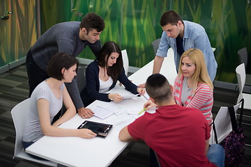 Image showing students group study