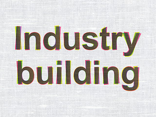 Image showing Industry concept: Industry Building on fabric texture background