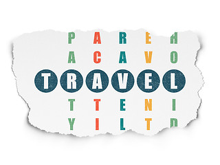 Image showing Holiday concept: Travel in Crossword Puzzle