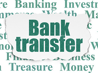 Image showing Money concept: Bank Transfer on Torn Paper background