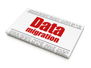 Image showing Information concept: newspaper headline Data Migration