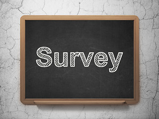 Image showing Science concept: Survey on chalkboard background