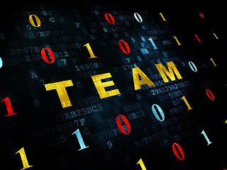 Image showing Business concept: Team on Digital background