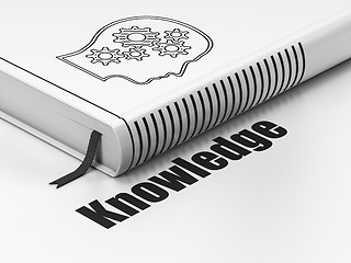 Image showing Education concept: book Head With Gears, Knowledge on white background