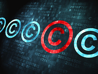 Image showing Law concept: Copyright on digital background