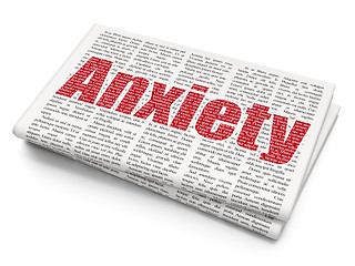 Image showing Health concept: Anxiety on Newspaper background