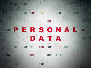 Image showing Information concept: Personal Data on Digital Data Paper background