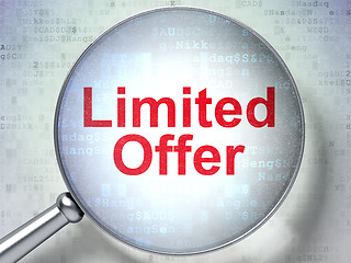 Image showing Business concept: Limited Offer with optical glass