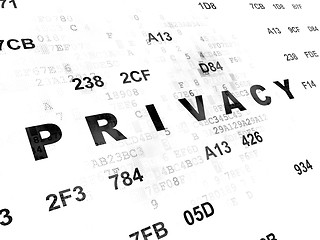 Image showing Protection concept: Privacy on Digital background